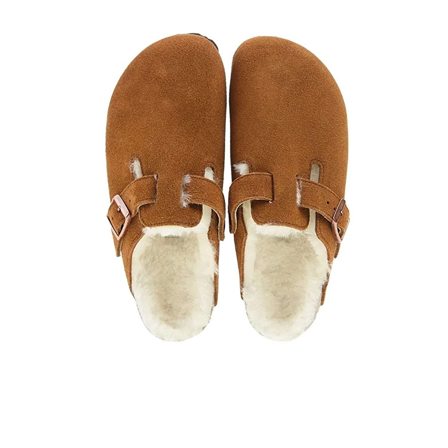 Birkenstock Boston Fell VL Laf Unisex Kahverengi Terlik