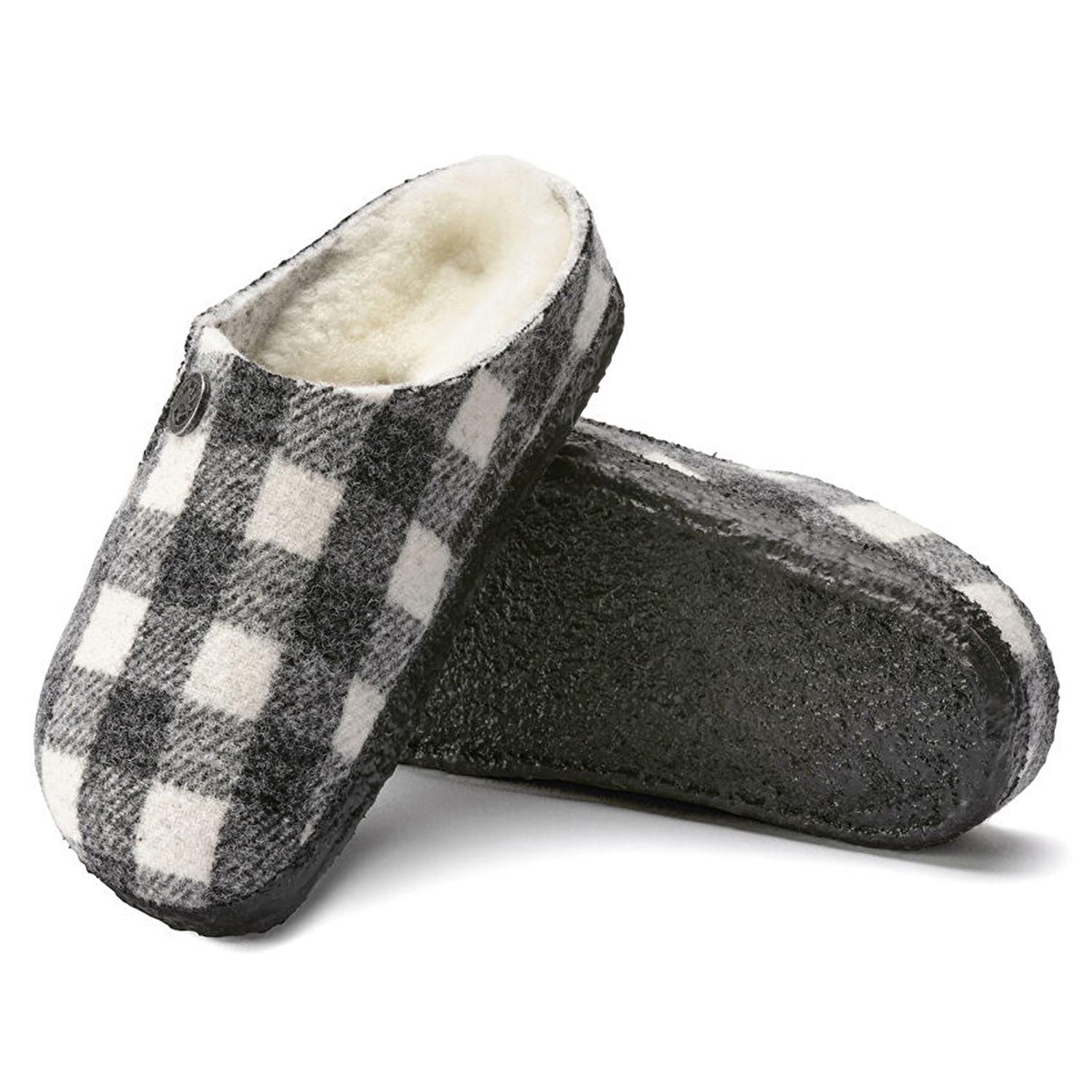 Zermatt Kids Fe Shearling Plaid Cocuk Terlik