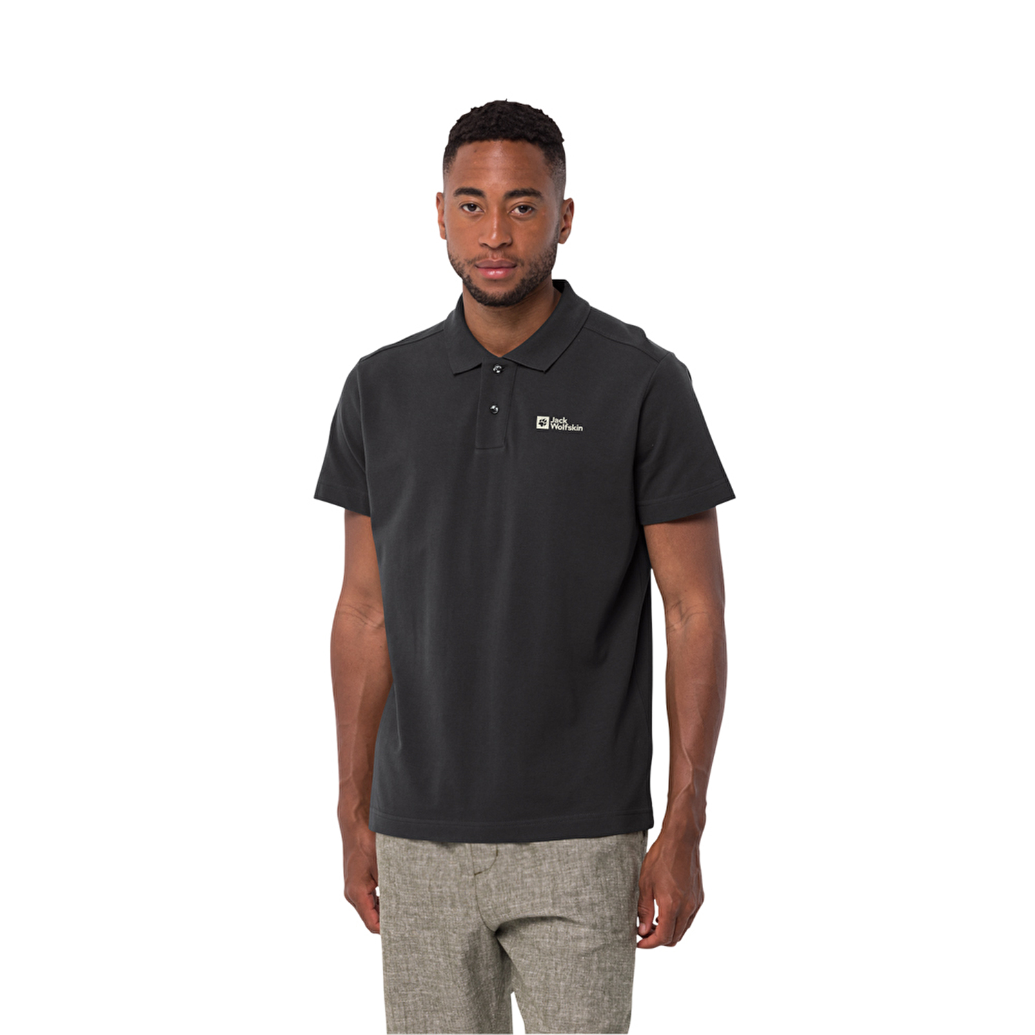 Jack Wolfskin Essential Erkek Kısa Kollu Polo T-Shirt