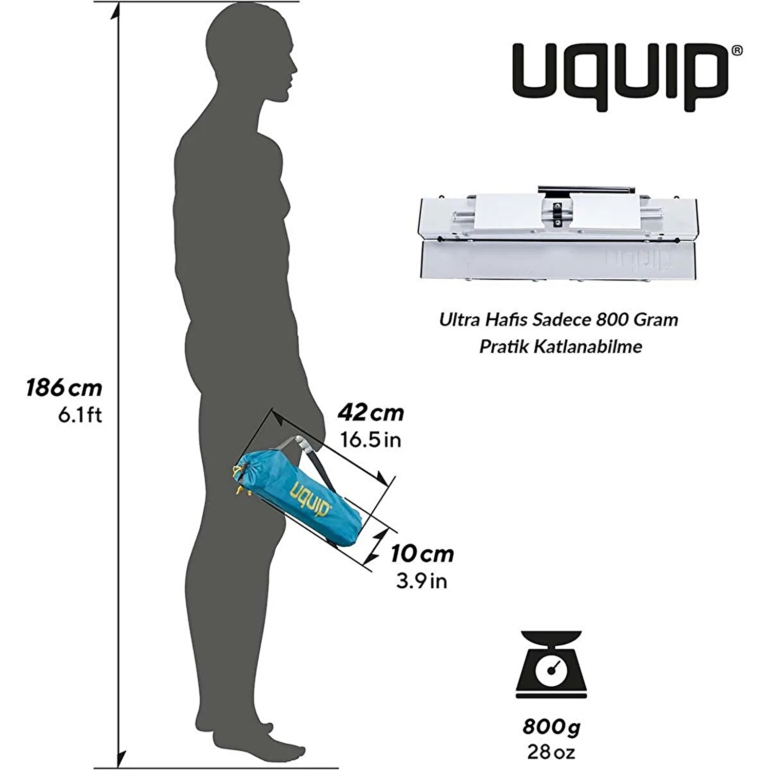 Uquip Handy Ultralight Kamp Masası