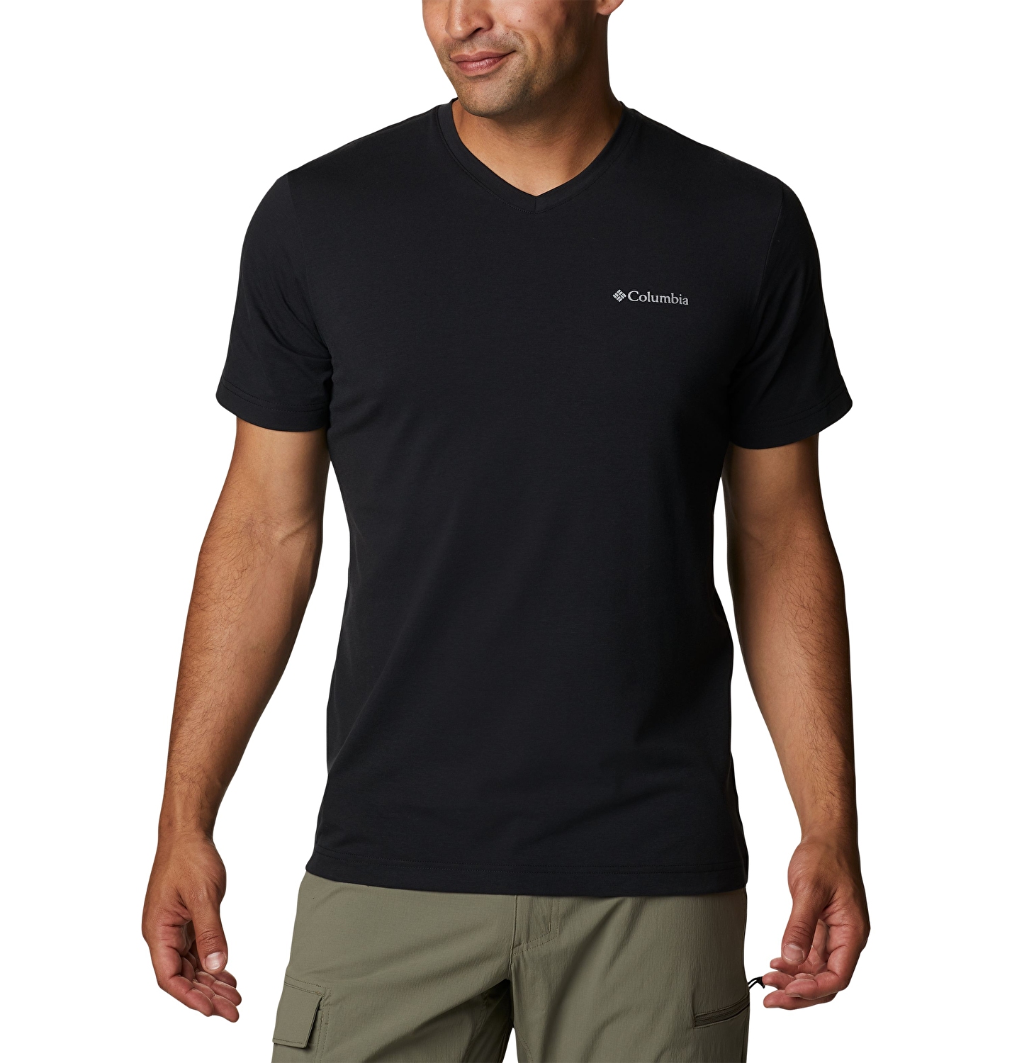 Sun Trek V-Neck Erkek Kısa Kollu Teknik Üst