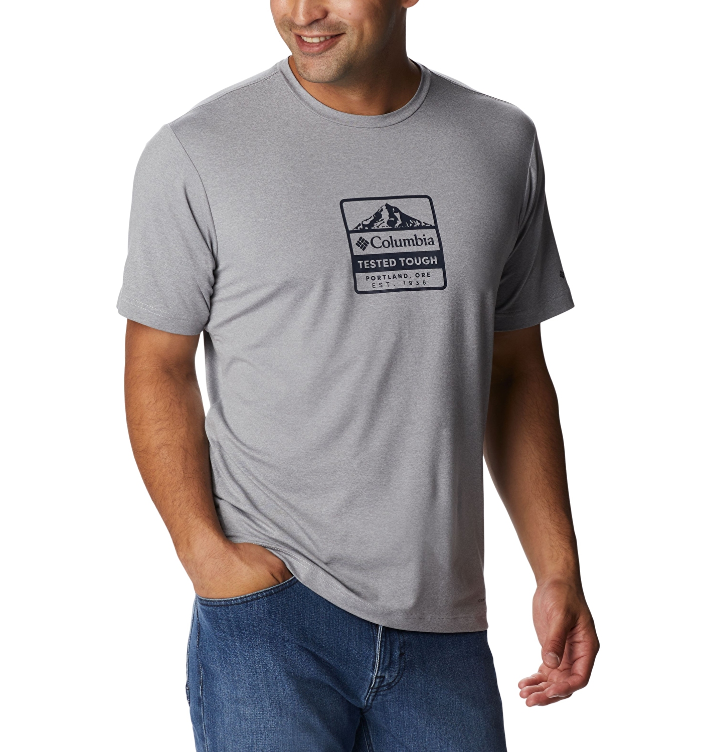 Columbia Erkek Ac k Gri Tech Trail Front Graphic K sa Kollu T Shirt 2036541019019L The Moose Bay