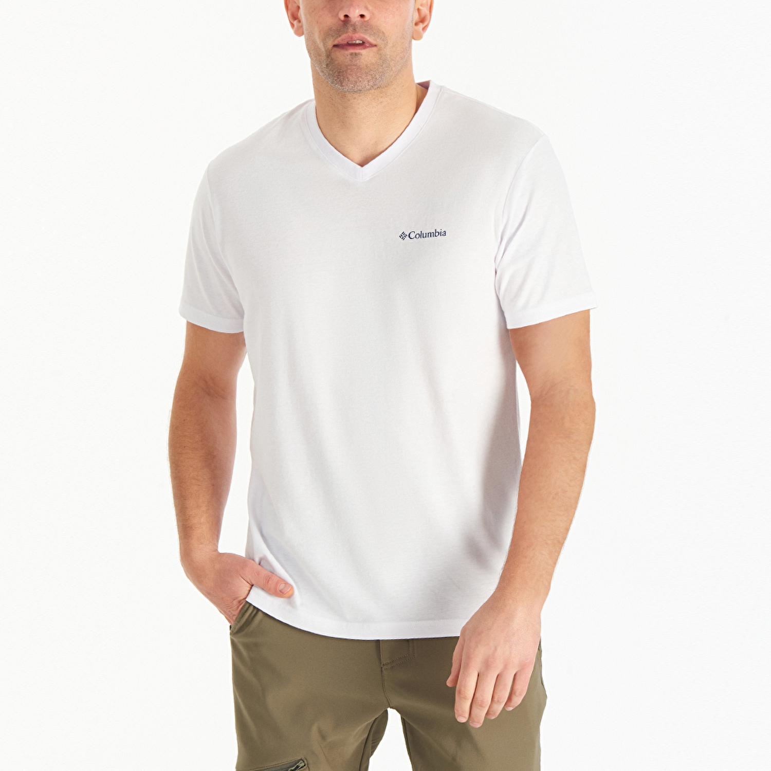 CSC M Basic SM Logo V Neck Erkek Kısa Kollu T-Shirt