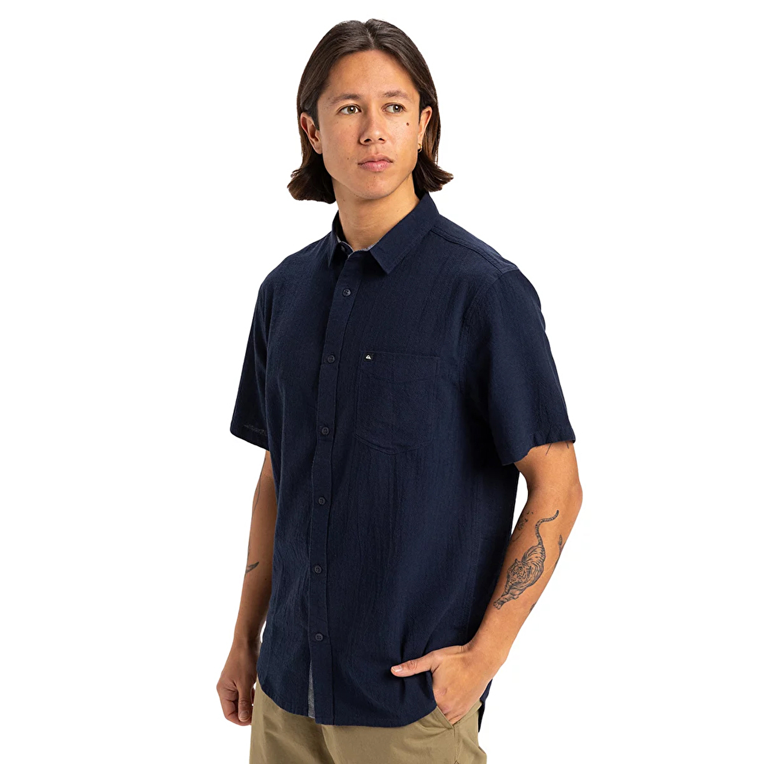 Quiksilver Time Box Erkek Kısa Kollu Gömlek