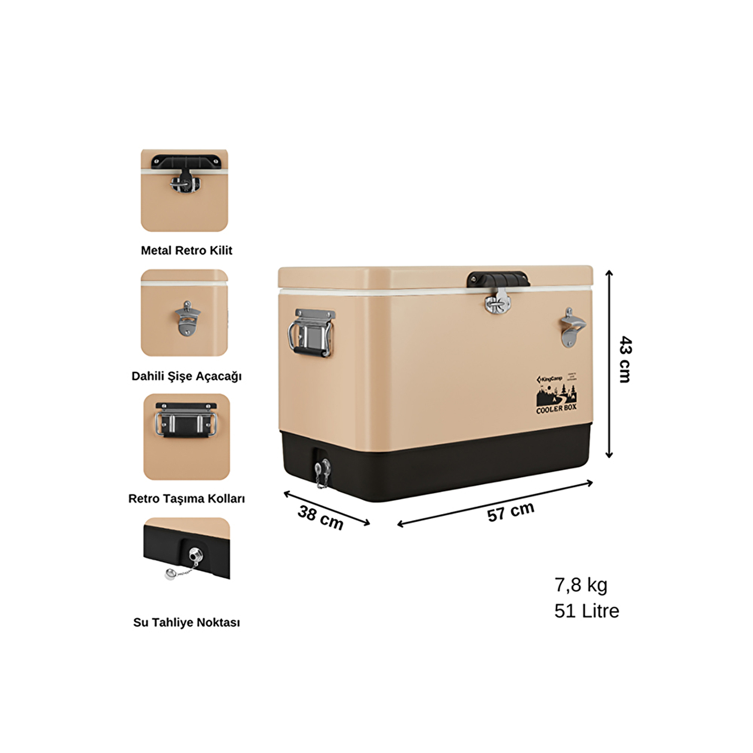 King Camp Premium 51L Soğutucu