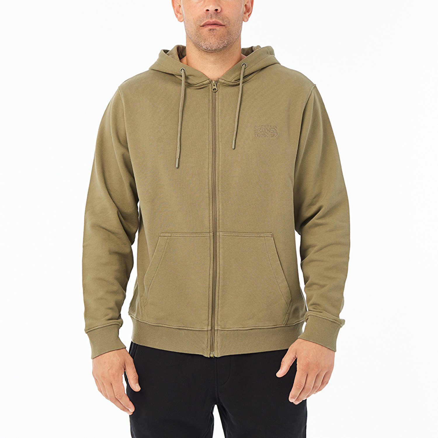 MHW Logo Erkek Kapüşonlu Fermuarlı Sweatshirt