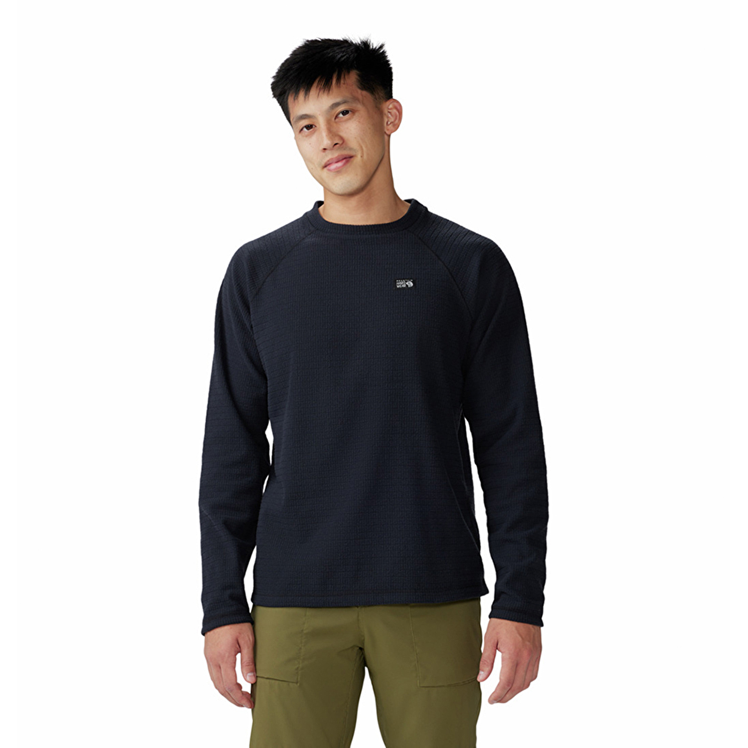 Summit Grid Long Sleeve Crew Erkek Sweatshirt