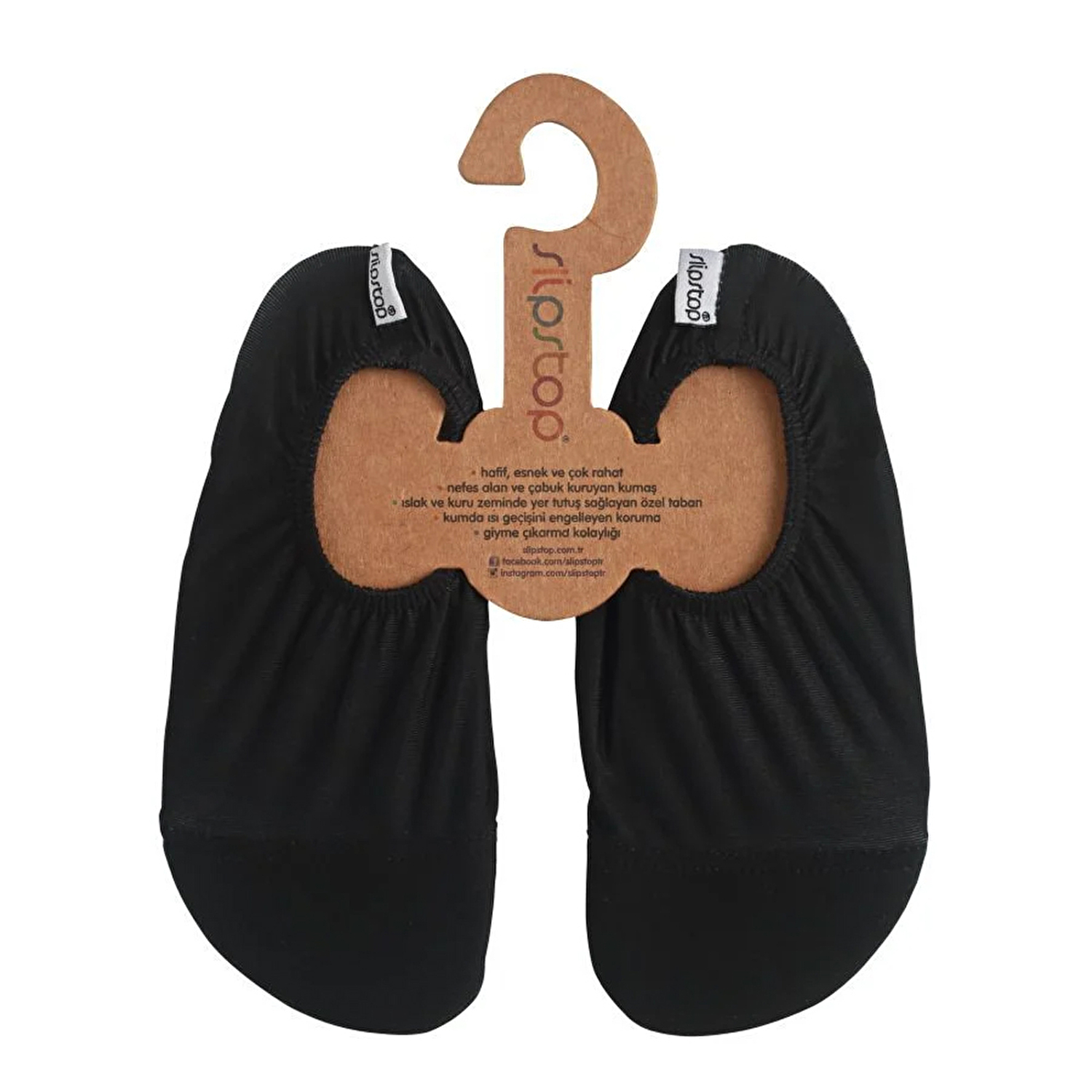 Slipstop Black Junior Çocuk Kaydırmaz Patik