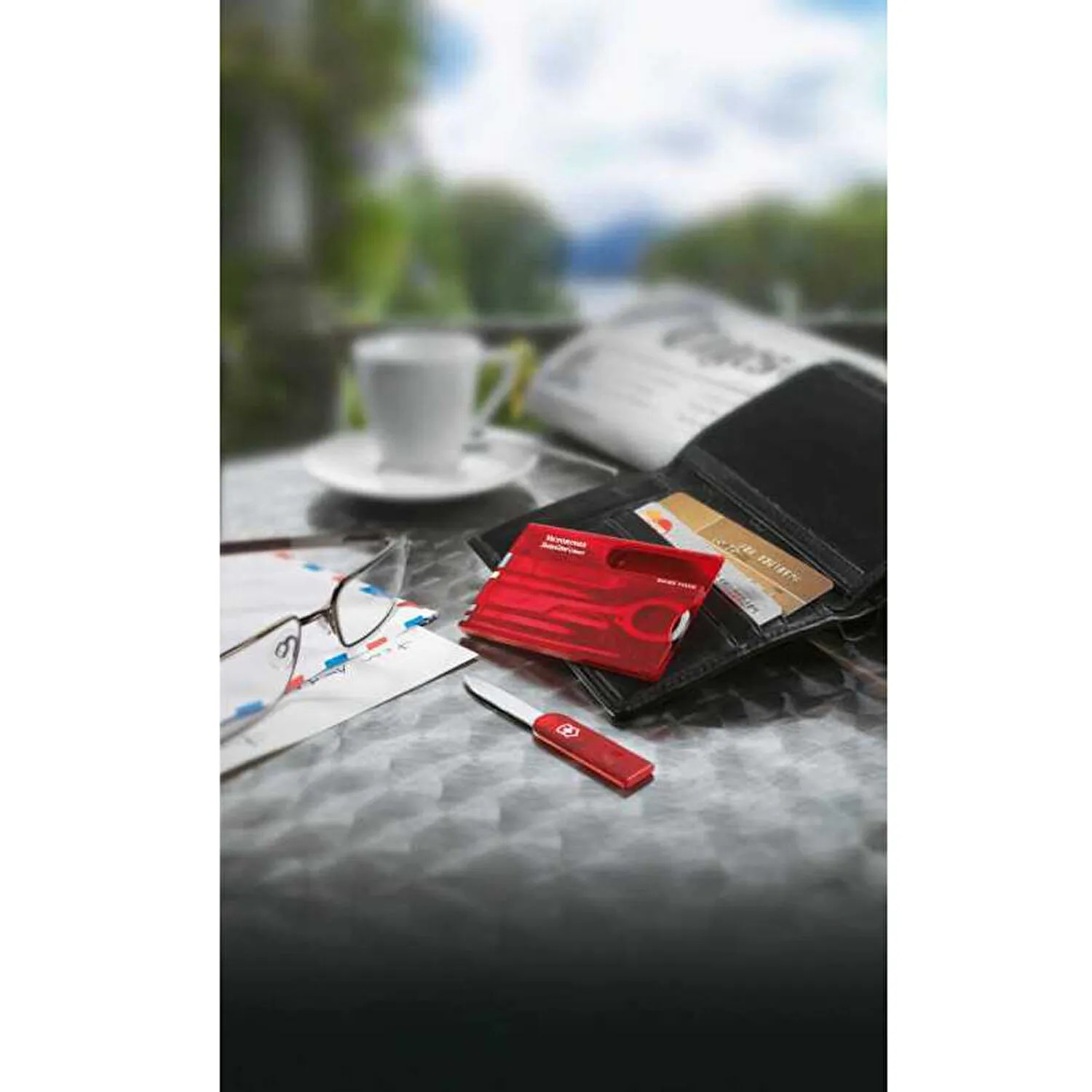Swisscard Klasik Minyatür Alet Seti Şeffaf Kırmızı
