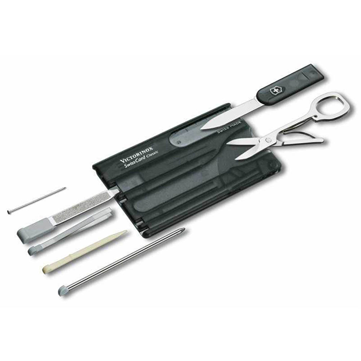 Victorinox Swisscard Şeffaf Siyah Çakı
