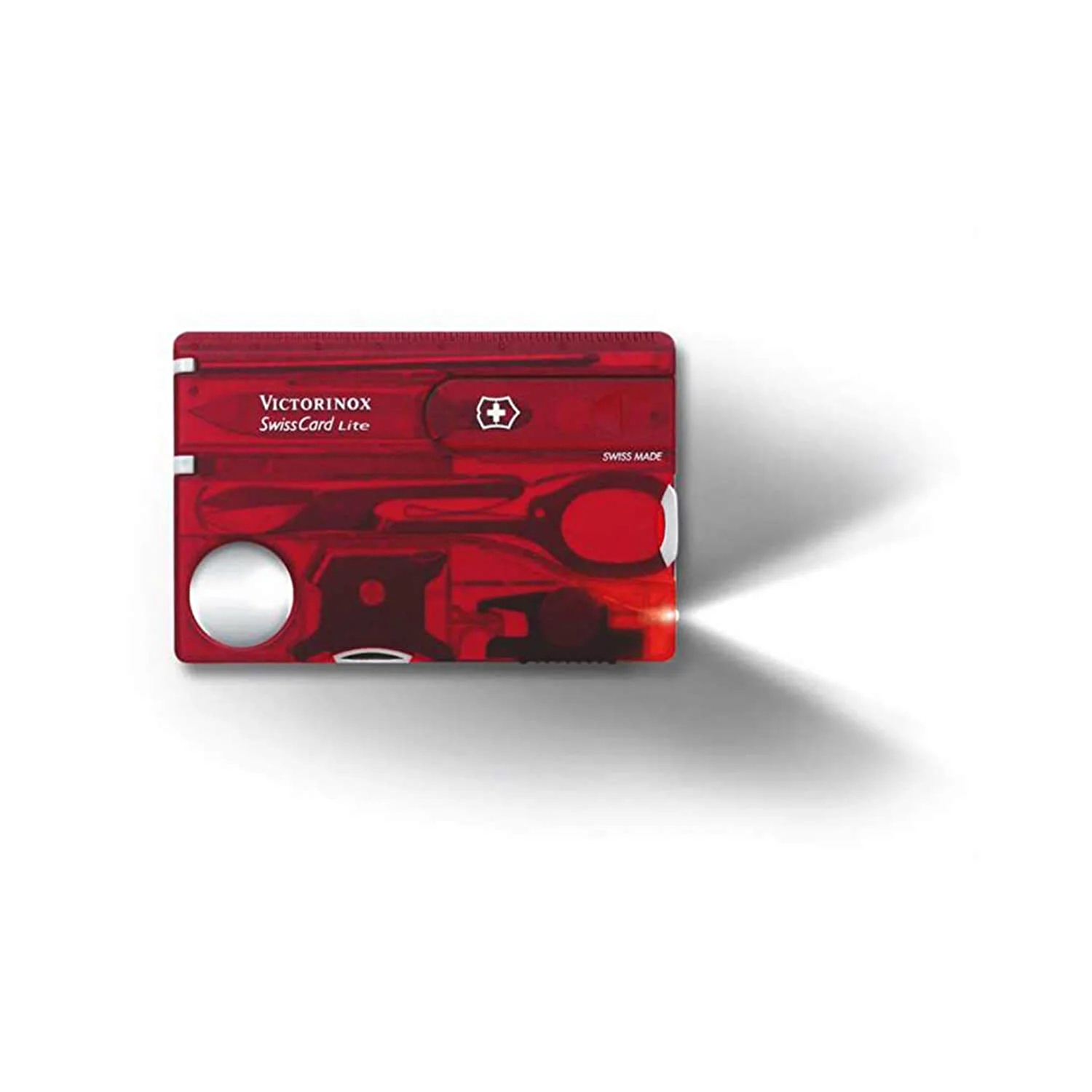 Victorinox Swisscard Lite Şeffaf Kırmızı Çakı