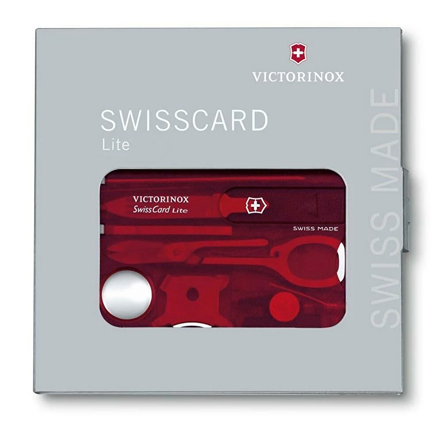 Victorinox Swisscard Lite Şeffaf Kırmızı Çakı