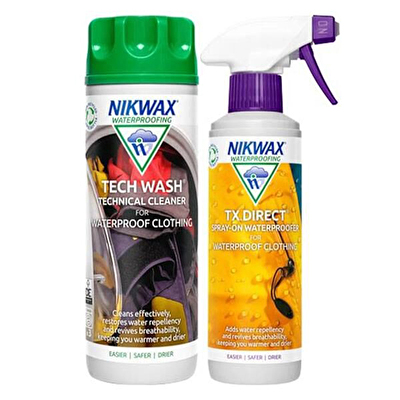 Nikwax Twin 300 ml Tech Wash TX Direct Temizlik ve Su Geçirmezlik Spreyi