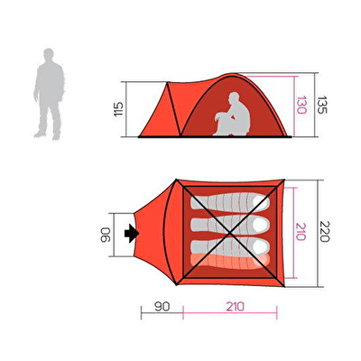 Hover 4 Kişilik Comfort Çadır