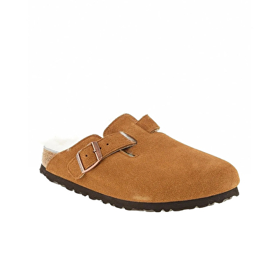 Birkenstock Boston Fell VL Laf Unisex Kahverengi Terlik