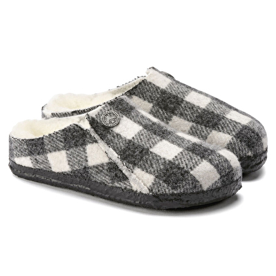 Zermatt Kids Fe Shearling Plaid Cocuk Terlik