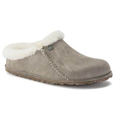 Birkenstock Zermatt Premium Shearling VL Unisex Gri Süet Deri Terlik