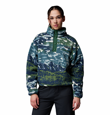 Columbia Mor Helvetia II Printed Cropped Half Snap Kadın Polar Üst