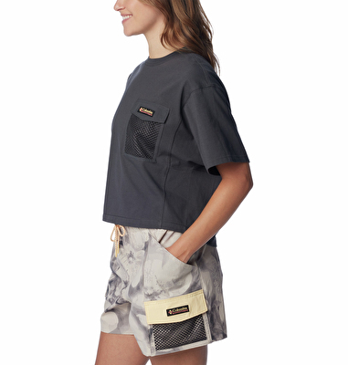 Painted Peak Knit Cropped Top Kadın Kısa Kollu T-Shirt