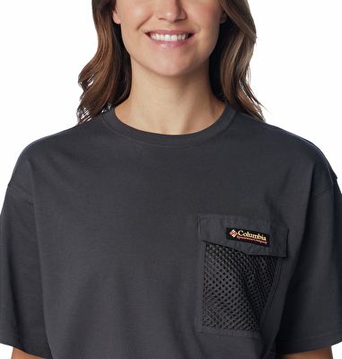 Painted Peak Knit Cropped Top Kadın Kısa Kollu T-Shirt