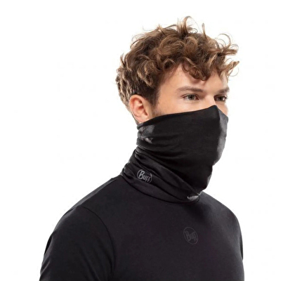 Buff Coolnet Uv Solid Black Unisex Bandana