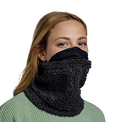 Buff Switch Polar Neckwarmer Solid Black Unisex Boyunluk