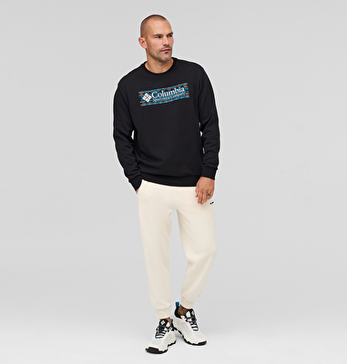 Columbia Erkek Siyah CSC Branded Blanket Crew Sweatshirt