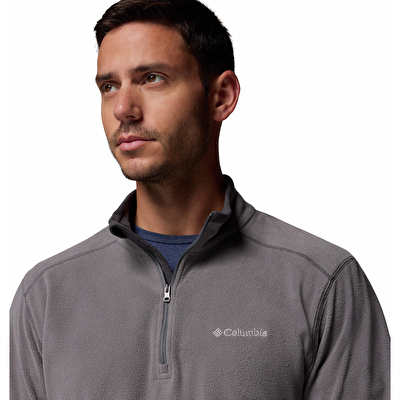 Columbia Erkek Koyu Gri Melanj Klamath Range II Half Zip Polar Üst