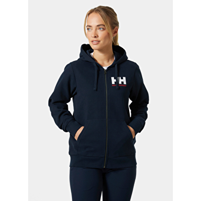 Helly Hansen HH Logo Full Zip 2.0 Kadın Kapüşonlu Sweatshirt