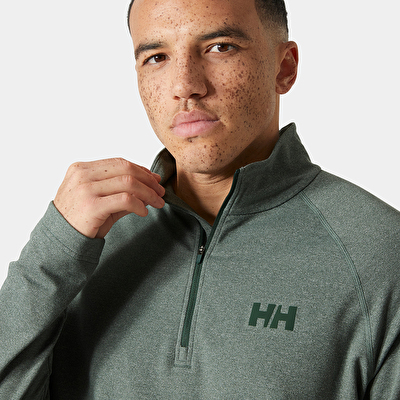 Helly Hansen Erkek Yeşil Helly Hansen Tyri Knit Yarım Fermuarlı