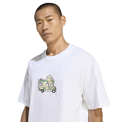 Adidas Erkek Beyaz Adidas Terrex Camper Graphic Kısa Kollu T-Shirt