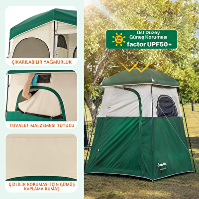 King Camp Unisex Koyu Yeşil King Camp Marasusa II Double Duş ve