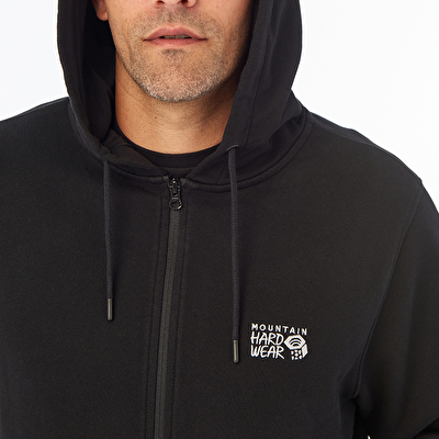 MHW Logo Erkek Kapüşonlu Fermuarlı Sweatshirt