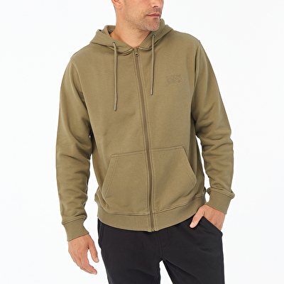 MHW Logo Erkek Kapüşonlu Fermuarlı Sweatshirt