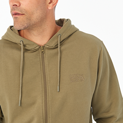 MHW Logo Erkek Kapüşonlu Fermuarlı Sweatshirt