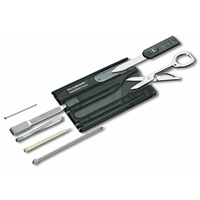 Victorinox Swisscard Şeffaf Siyah Çakı