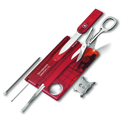 Victorinox Swisscard Lite Şeffaf Kırmızı Çakı