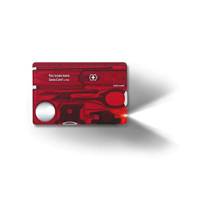 Victorinox Swisscard Lite Şeffaf Kırmızı Çakı