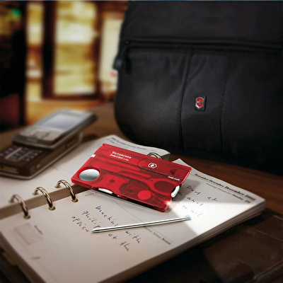 Victorinox Swisscard Lite Şeffaf Kırmızı Çakı