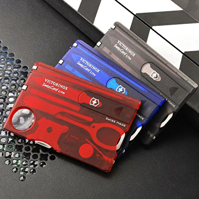 Victorinox Swisscard Lite Şeffaf Kırmızı Çakı