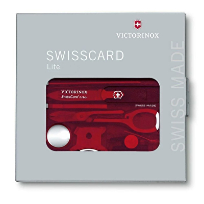 Victorinox Swisscard Lite Şeffaf Kırmızı Çakı