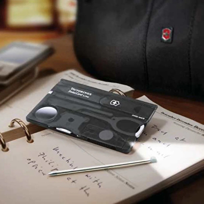 Victorinox Swisscard Lite Şeffaf Siyah Çakı