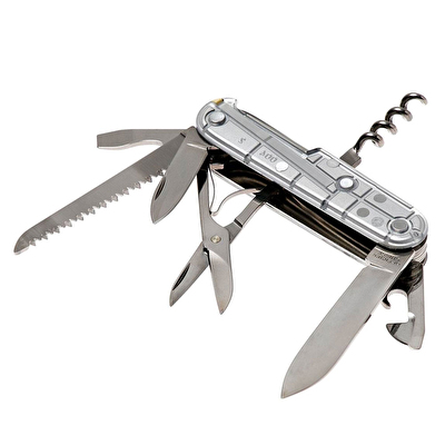 Victorinox Huntsman Silvertech Şeffafaf Gümüş Çakı