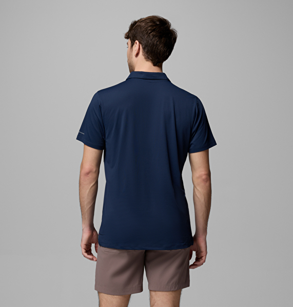 Columbia Erkek Lacivert Tech Trail Utility Kısa Kollu Polo T-Shirt