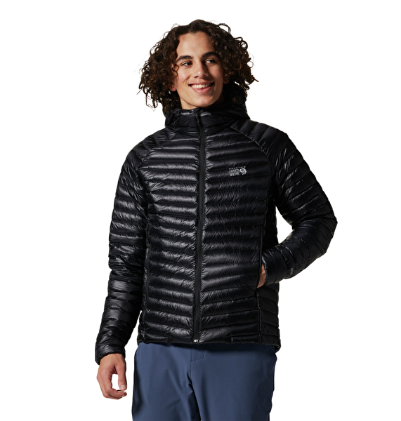 Mountain Hardwear Erkek Siyah Ghost Whisperer Kapüşonlu Kaz Tüyü