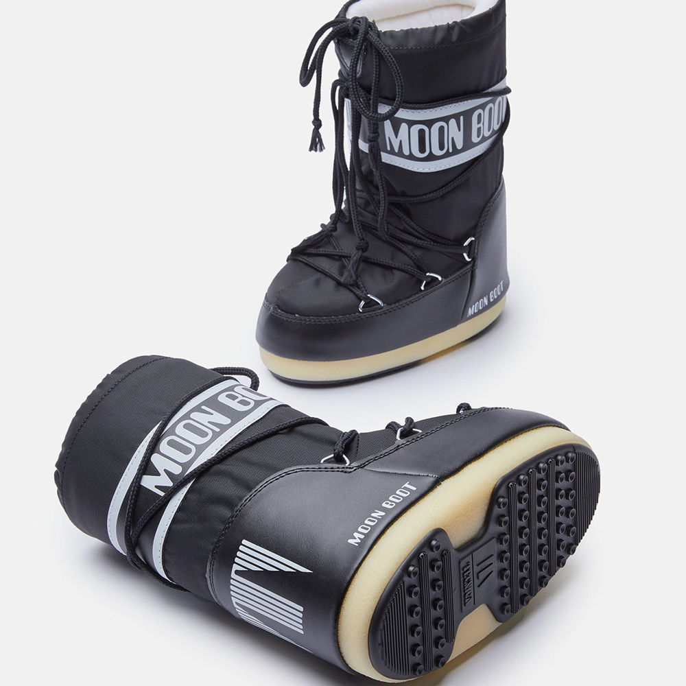 Moon Boot Kadın Siyah Moon Boot Icon Nylon Uzun Bot