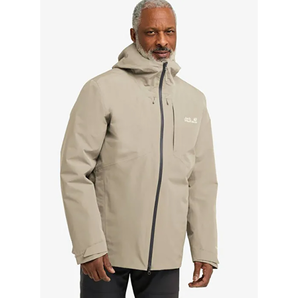 Jack Wolfskin Erkek Bej Jack Wolfskin Icecape 3in1 Down RDS Kaz