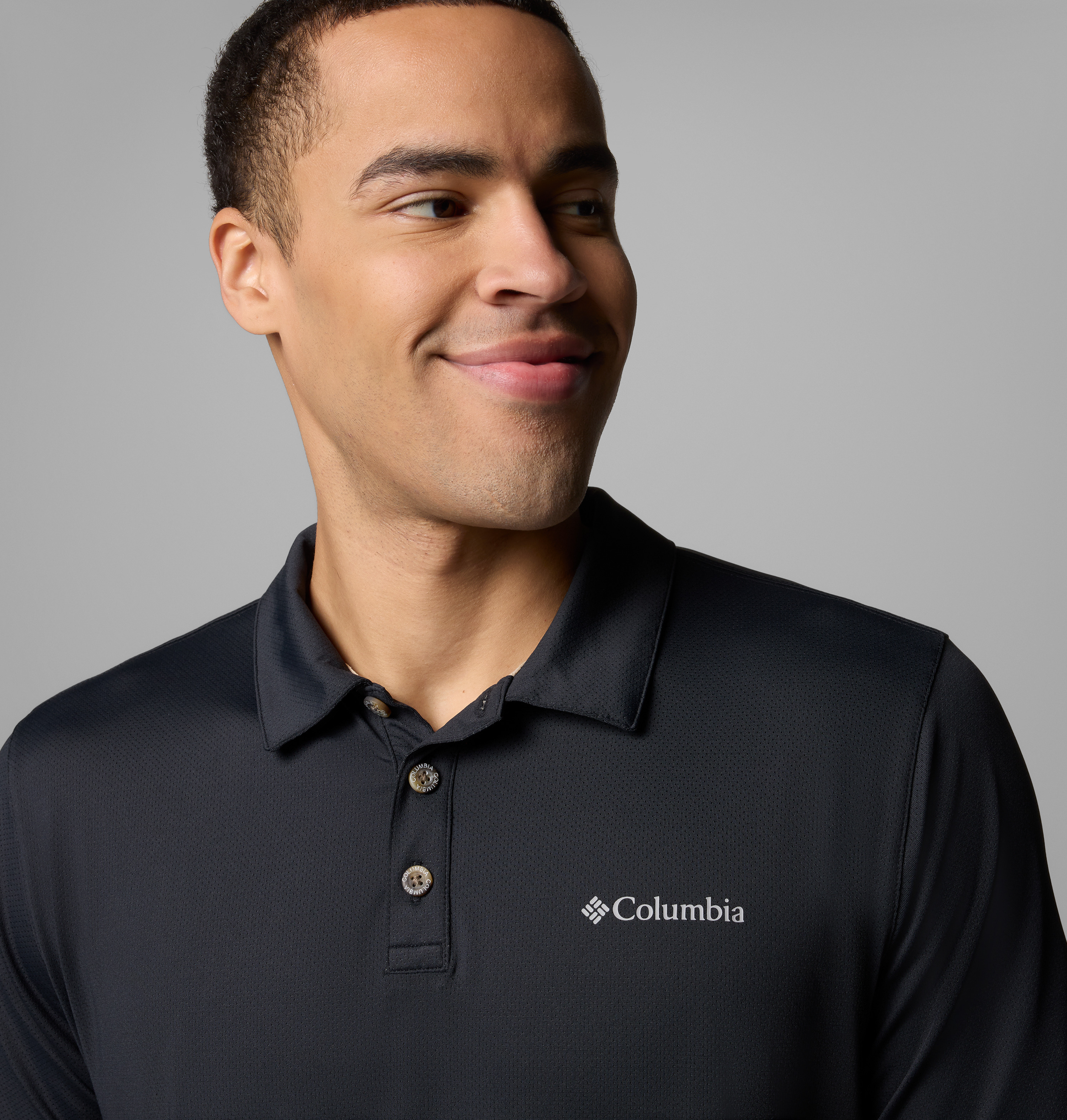 Columbia Erkek Lacivert Tech Trail Utility Kısa Kollu Polo T-Shirt