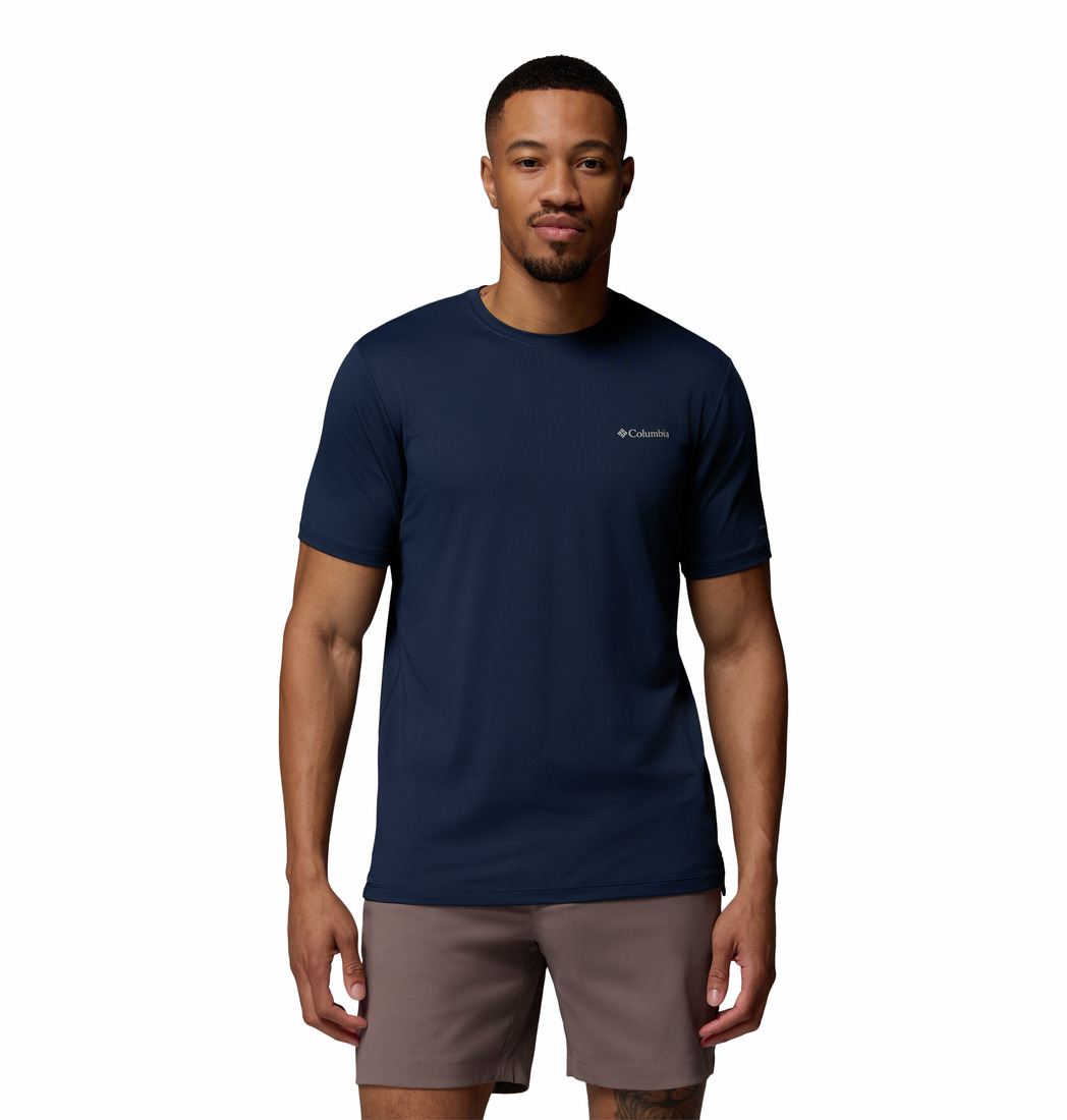 みつ様 Columbia Erkek PFG Gri Tech Trail Utility Teknik Kısa Kollu T