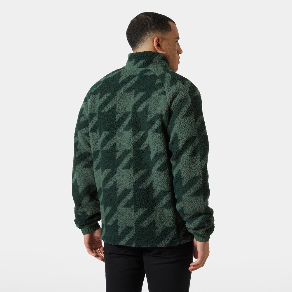 Helly Hansen Erkek Yeşil Helly Hansen Panorama Printed Pile Snap